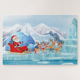 Kerstkerstkerstkerstman, slee en rendier legpuzzel