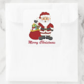 Kerstkerstkerstkerstman, sticker met bericht (Tas)
