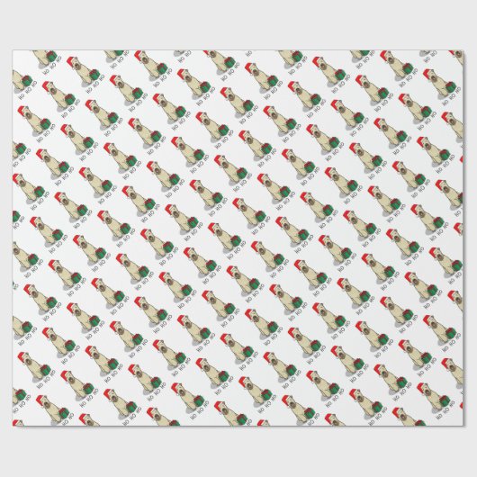 Kerstkerstkerstkerstman Wieten Terrier (piepend 1b Cadeaupapier (Vlak)