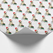Kerstkerstkerstkerstman Wieten Terrier (piepend 1b Cadeaupapier (Hoek)