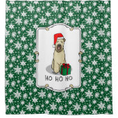 Kerstkerstkerstkerstman Wieten Terrier (piepend 1b Douchegordijn (Voorkant)