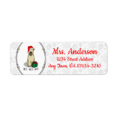 Kerstkerstkerstkerstman Wieten Terrier (piepend 1b Etiket (Voorkant)