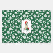 Kerstkerstkerstkerstman Wieten Terrier (piepend 1b Inpakpapier Vel (Voorkant)