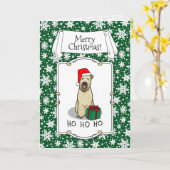 Kerstkerstkerstkerstman Wieten Terrier (piepend 1b Kaart (Gele Bloem)