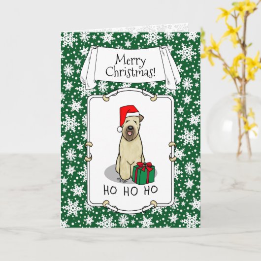 Kerstkerstkerstkerstman Wieten Terrier (piepend 1b Kaart (Gele Bloem)