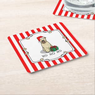 Kerstkerstkerstkerstman Wieten Terrier (piepend 1b Kartonnen Onderzetters