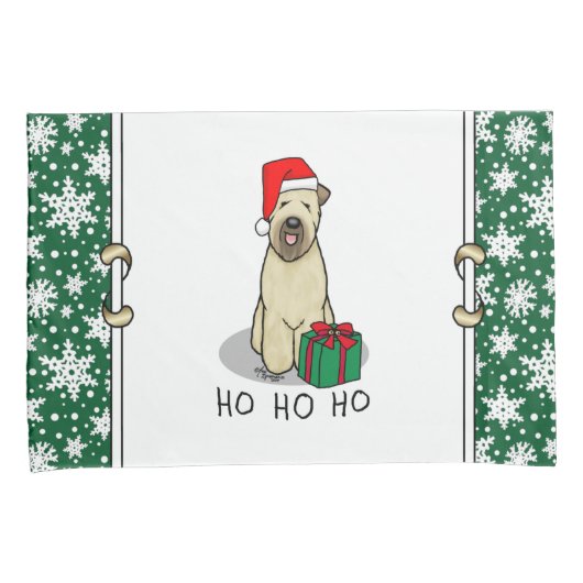 Kerstkerstkerstkerstman Wieten Terrier (piepend 1b Kussensloop (Voorkant-Rechts)