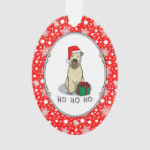 Kerstkerstkerstkerstman Wieten Terrier (piepend 1b Ornament (voorkant)