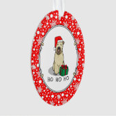 Kerstkerstkerstkerstman Wieten Terrier (piepend 1b Ornament (voorkant)