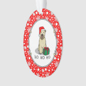 Kerstkerstkerstkerstman Wieten Terrier (piepend 1b Ornament (voorkant)