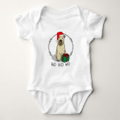 Kerstkerstkerstkerstman Wieten Terrier (piepend 1b Romper (Voorkant)