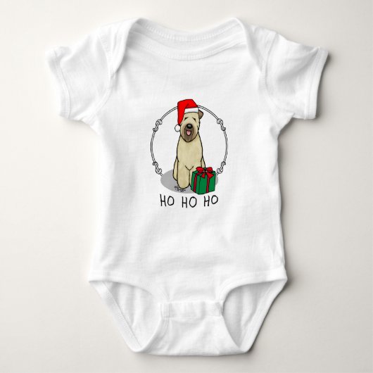 Kerstkerstkerstkerstman Wieten Terrier (piepend 1b Romper (Voorkant)