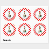 Kerstkerstkerstkerstman Wieten Terrier (piepend 1b Ronde Sticker (Vel)