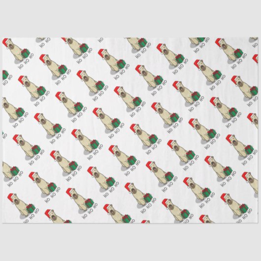 Kerstkerstkerstkerstman Wieten Terrier (piepend 1b Tissuepapier (Voorkant)