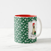 Kerstkerstkerstkerstman Wieten Terrier (piepend 1b Tweekleurige Koffiemok (Voorkant rechts)