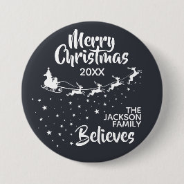 Kerstkerstkerstkerstman's dikkere herenfamilie ronde button 7,6 cm