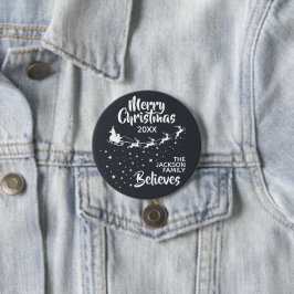 Kerstkerstkerstkerstman's dikkere herenfamilie ronde button 7,6 cm