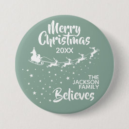 Kerstkerstkerstkerstman's dikkere herenfamilie ronde button 7,6 cm