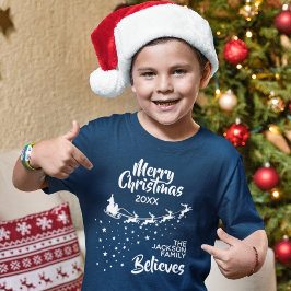 Kerstkerstkerstkerstman's dikkere herenfamilie t-shirt
