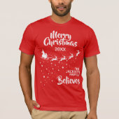 Kerstkerstkerstkerstman's dikkere herenfamilie t-shirt (Voorkant)