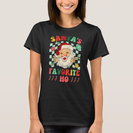 Kerstkerstkerstkerstman's favoriete Ho Santa Claus T-shirt (Voorkant)