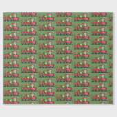 kerstkerstkerstkerstmantreinbonnen cadeaupapier (Vlak)