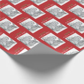 Kerstkerstkerstkerstmis en rendieren cadeaupapier (Hoek)
