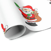 Kerstkerstkerstkerstmis met Cartoon Cadeaupapier (Rol Hoek)