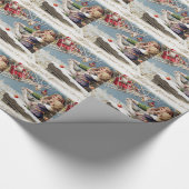 Kerstkerstkerstkerstmis Vintage Cadeaupapier (Hoek)