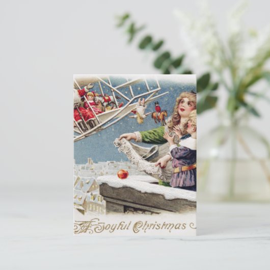 Kerstkerstkerstkerstmis Vintage Feestdagenkaart (Staand voorkant)