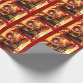 kerstkerstkerstkerstmis voor kinderen cadeaupapier (Hoek)