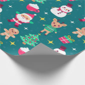 Kerstkerstkerstkerstpapier en kerstkerstkerstmanpa cadeaupapier (Hoek)