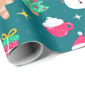 Kerstkerstkerstkerstpapier en kerstkerstkerstmanpa cadeaupapier (Rol Hoek)