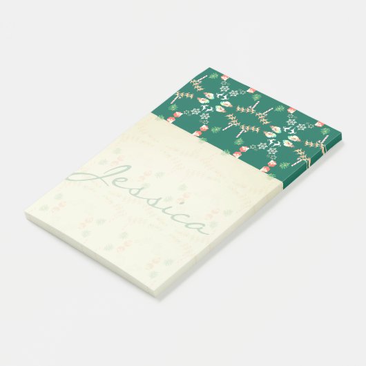 Kerstkerstkerstkerstrenrenrendier met naam post-it® notes (Schuin)