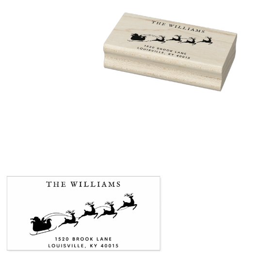 Kerstkerstkerstkerstrenrenrenrenadres Rubberstempel (Gestempeld)