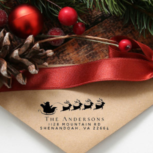 Kerstkerstkerstkerstrenrenrenrenadres Zelfinktende Stempel