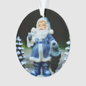 Kerstkerstkerstkerstsieraad in blauw ornament (voorkant)