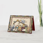 Kerstkerstkerstkerststallen Vakantie kaart (Voorkant)