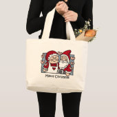 Kerstkerstkerstkersttasje Grote Tote Bag (Voorkant (product))