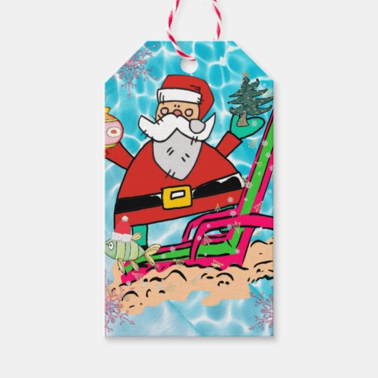 Kerstkerstkerstkerstvis Labels met cadeautjes Cadeaulabel (Voorkant)