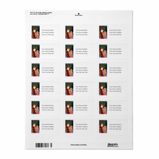  kerstkerstkerstlabel etiket (Full Sheet)