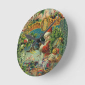 Kerstkerstkerstman Antiek  Victoriaans Ronde Klok (Hoek)