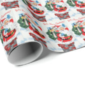  kerstkerstkerstman cadeaupapier (Rol Hoek)