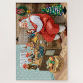Kerstkerstkerstman Elves Monogram Folklore Traditi Legpuzzel (Verticaal)