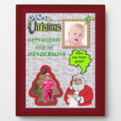 Kerstkerstkerstman en -boom Voeg foto's toe Fotoplaat (Voorkant)