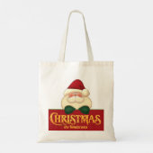 Kerstkerstkerstman en gouden kunst tote bag (Achterkant)