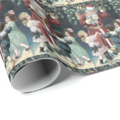 Kerstkerstkerstman en kind cadeaupapier (Rol Hoek)