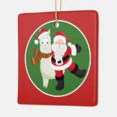 Kerstkerstkerstman en lama voegen ornament toe (Links)