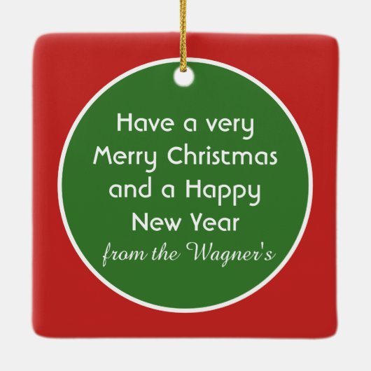 Kerstkerstkerstman en lama voegen ornament toe (Achterkant)