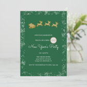 Kerstkerstkerstman en rendier kaart (Staand voorkant)